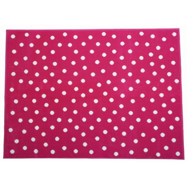 Lorena Canals Kinderteppich Punkte fuchsia