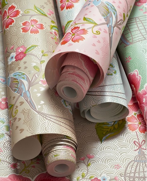 PiP Studio Tapete Birds in Paradise green