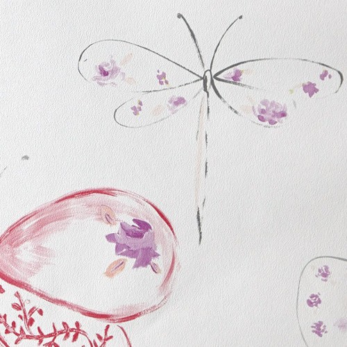 Caselio Oh La La Tapete Schmetterlinge lila 66185094