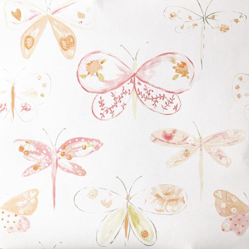 Caselio Oh La La Tapete Schmetterlinge orange 66183000