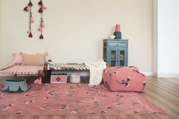 Lorena Canals waschbarer Kinderteppich English Garden Rosa