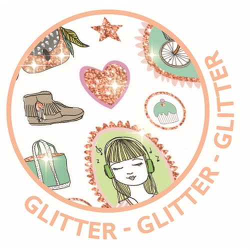 Djeco Mini Craft Glitzersticker Fashion