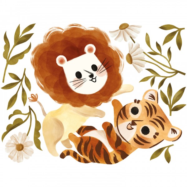 Lilipinso XL Wandsticker Tiger und Löwe