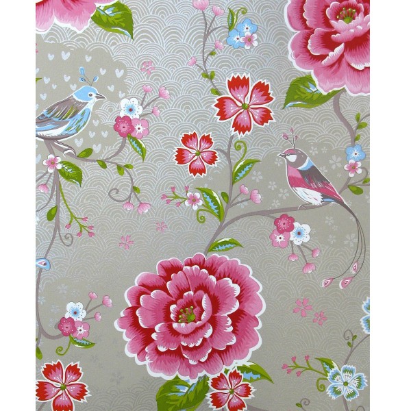 PiP Studio Tapete Birds in Paradise khaki