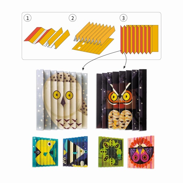 Djeco Papierkunst Zickzack Bilder Tierwelt 7+