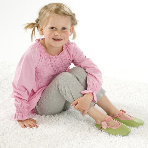 Pololo Kinderschuh Ballerina hellgrün 24/25