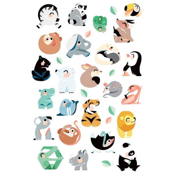 Petit Monkey Tattoos Wildtiere 3+