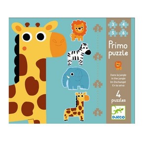 Djeco Primo Puzzle Dschungel 2+