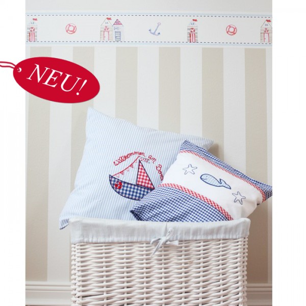 Hansekind Streifentapete beige Vlies