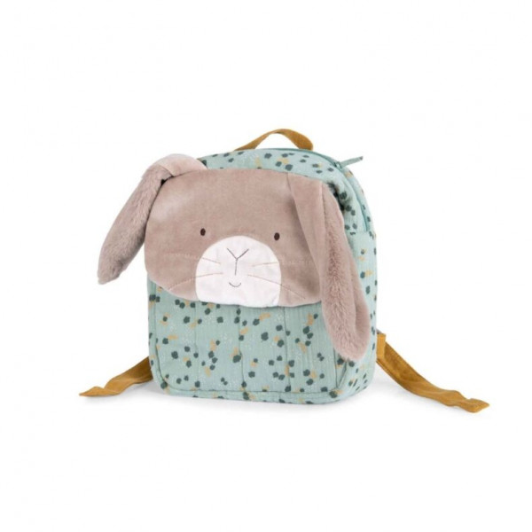 Moulin Roty Trois Lapins Stoffrucksack Hase grün