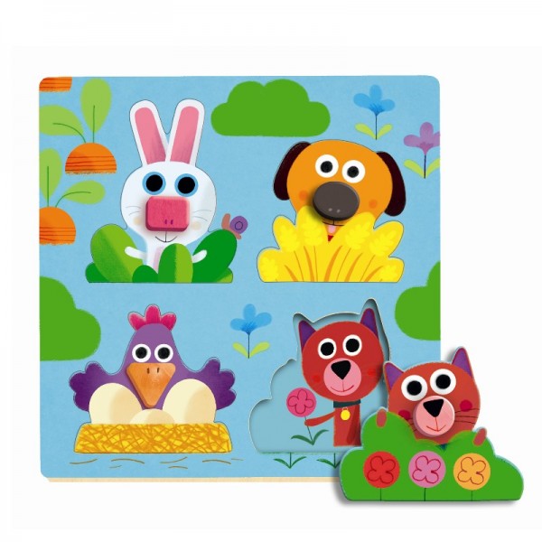 Djeco Holzpuzzle Fermanimo 1+