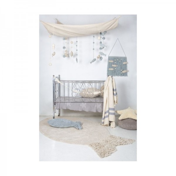 Lorena Canals waschbarer Kinderteppich Fisch beige