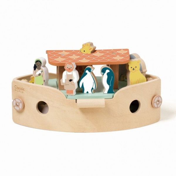 Classic World Holzschiff Arche Noah mit Figuren