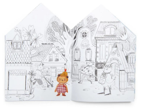 Moulin Roty Malbuch mit Stickern Minouchkas 3+