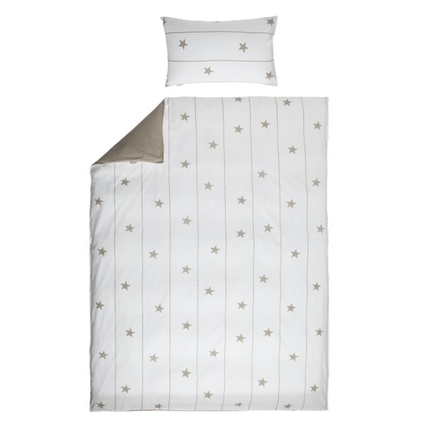 Lorena Canals Bettwäsche Sterne beige/weiss 140x200cm