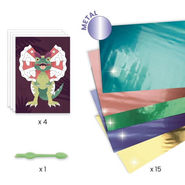 Djeco Schichtbilder Metallfolie Dinosaurier Jurassic 6+