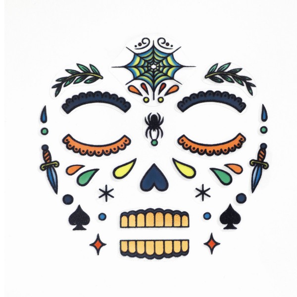 Djeco Gesichtsaufkleber Totenkopf 3+