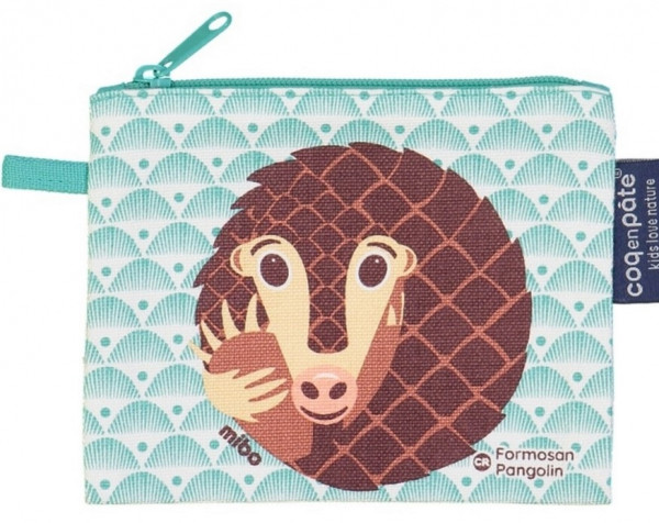 Coq en Pate Geldbeutel aus Baumwolle Schuppentier Mibo Türkis