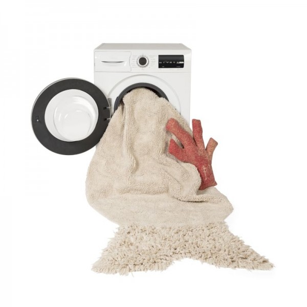 Lorena Canals waschbarer Kinderteppich Fisch beige