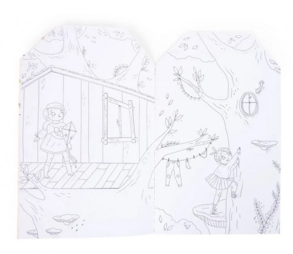 Moulin Roty Malbuch mit Stickern Parisiennes 3+