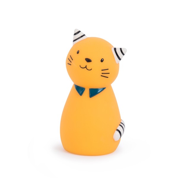 Moulin Roty Nachtlicht Katze gelb mit USB Kabel