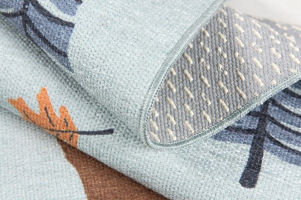 Scandic Living Teppich Fuchs und Hund Silbergrau 100x160