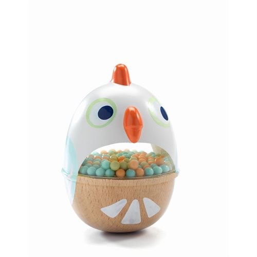 Djeco Rassel Hühnerei Baby White Babycot 1+