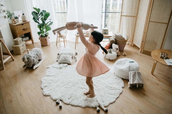 Lorena Canals Wollteppich Schaf Pink Nose Cheep 120x170cm