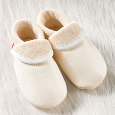 Pololo Krabbelschuh Klassik uni cremeweiß 24/25