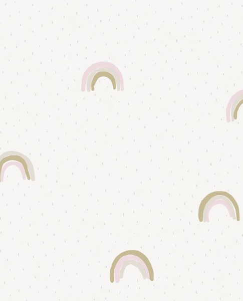 Eijffinger Vlies Kindertapete Regenbogen rosa beige