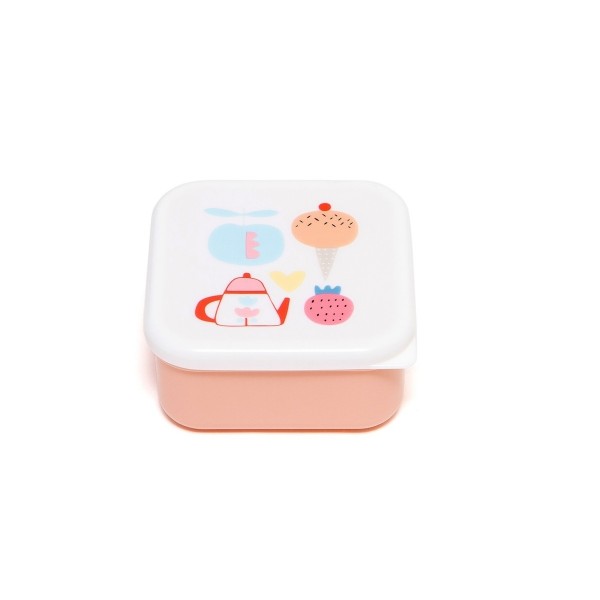 Petit Monkey Lunchboxen Brotdosen Set Rollschuh Regenbogen