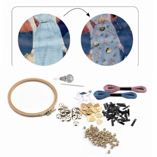 Djeco Bastelset Stickkasten Fashion Cocktail 8+