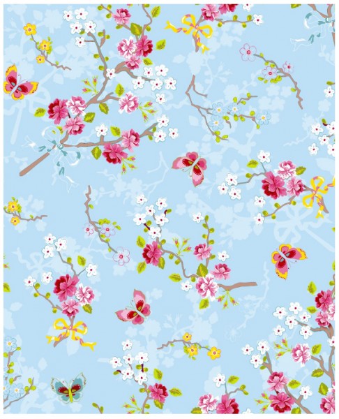 PiP Studio Tapete Chinese rose blue 375071