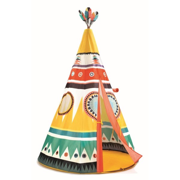 Djeco buntes Indianerspielzelt Teepee 2+