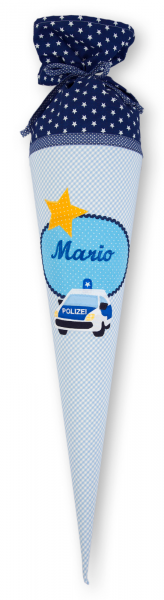 Crepes Suzette Schultüte mit Namen Polizeiauto