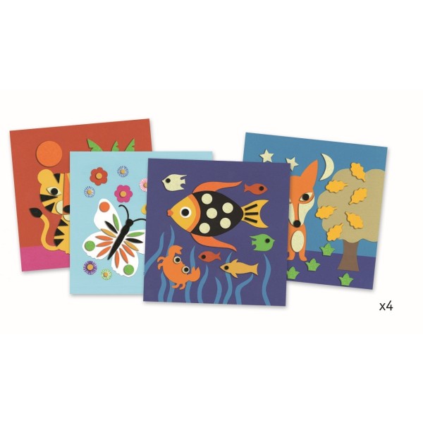 Djeco Bastelset Bilder aus Filz Sanfte Natur 3+