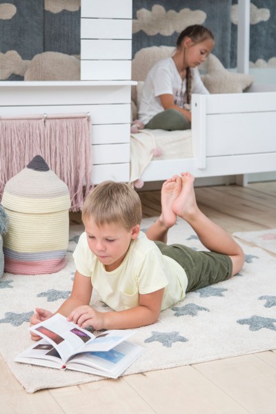 Lorena Canals waschbarer Kinderteppich Stars Vintage Blue