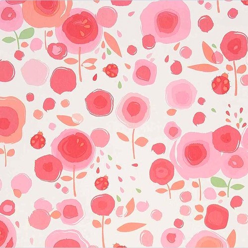 Camengo Tapete Blumenwiese rosa/orange 9910145