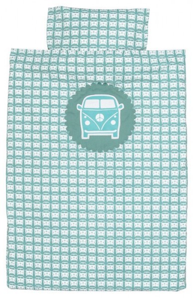 Taftan Retro Bettwäsche Autos blau 100x135