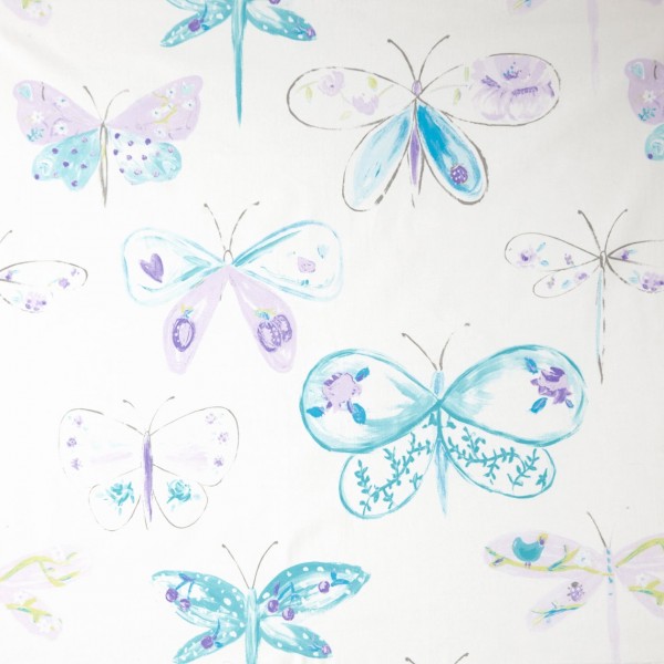 Caselio Stoff Schmetterlinge aqua 66336006