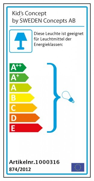Kids Concept Kabel mit E27 Fassung für Hängelampen Weiss