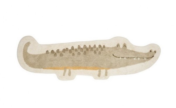 Little Dutch Baumwollteppich Krokodil grün 53x170cm