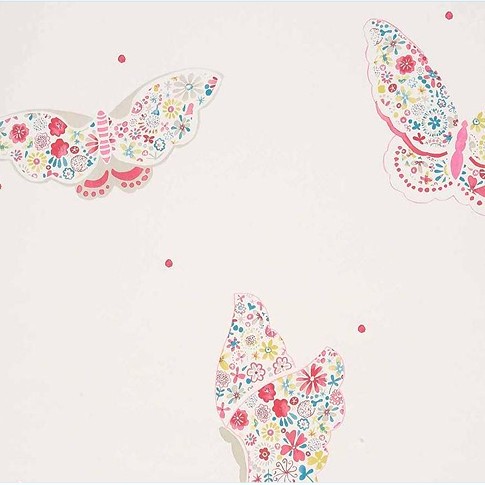 Camengo Schmetterling Tapete pink/türkis 9850260