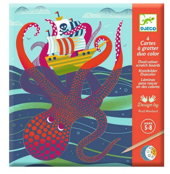 Djeco Kratzbilder Oben und Unten 5+