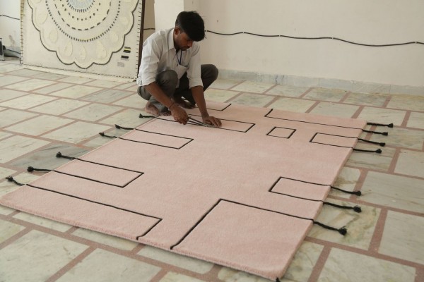 Lorena Canals Wollteppich Nordic Lines Vintage Nude 170x240