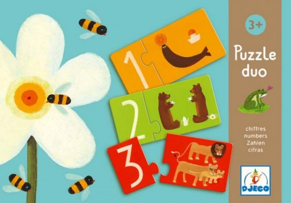 Djeco Duo Puzzle Zahlen 3+