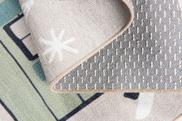 Scandic Living Teppich Häuser naturfarben 100x160