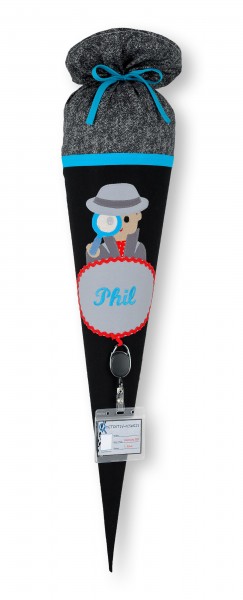 Crepes Suzette Schultüte mit Namen Detektiv