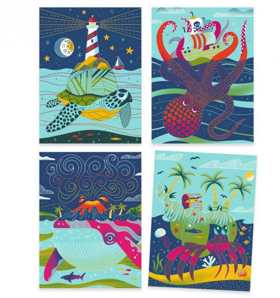 Djeco Kratzbilder Oben und Unten 5+