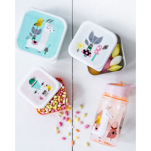 Petit Monkey Trinkflasche Lama and Friends pfirsich